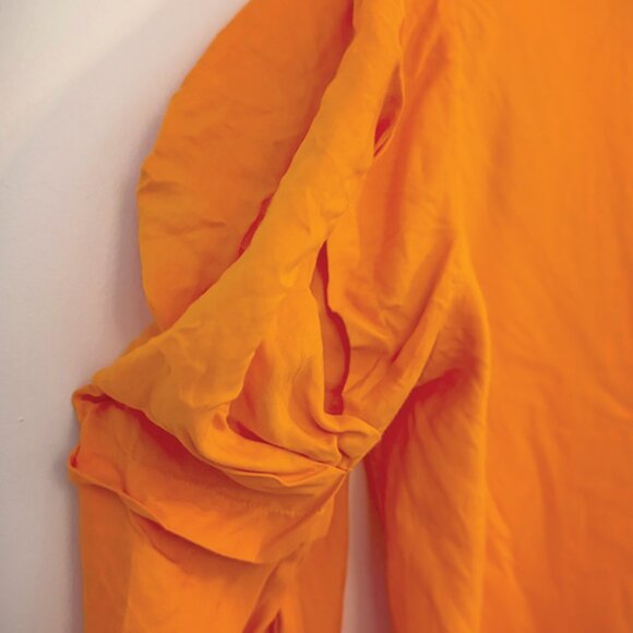 ACNE Orange Puff Sleeve Blouse - Picture 7 of 16